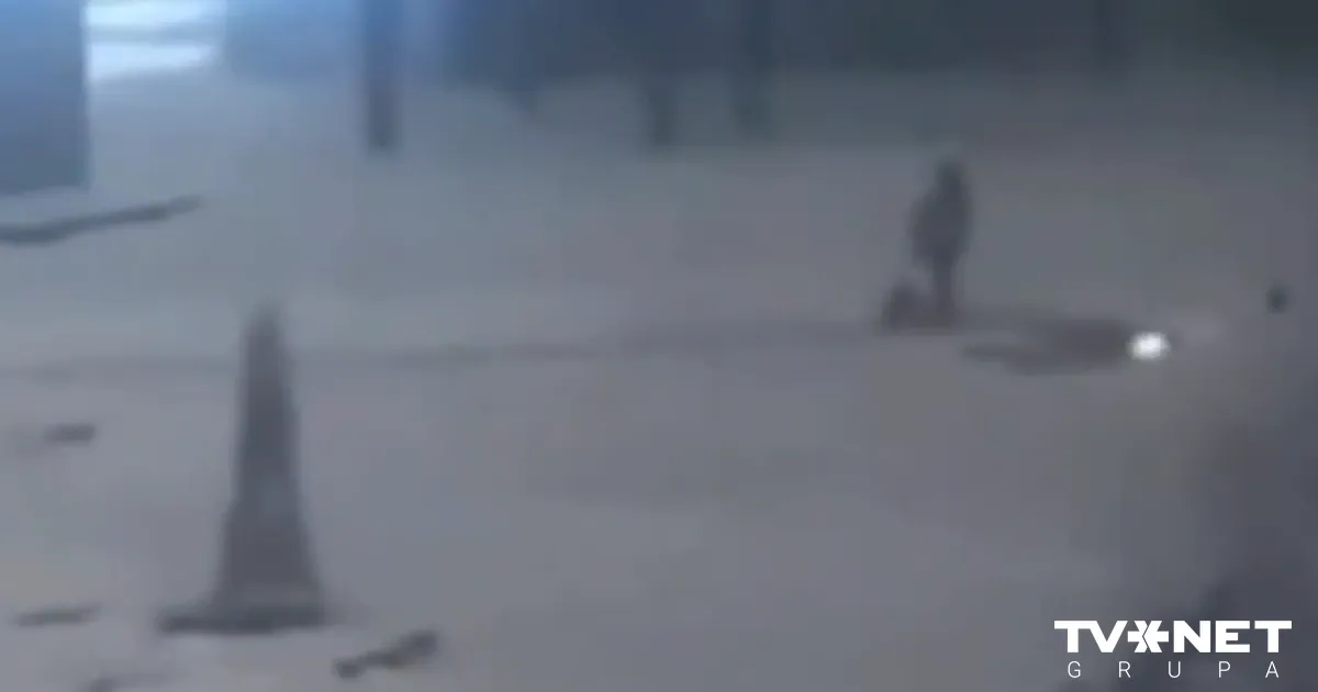 VIDEO ⟩ Kamēr sētniece Ukrainā tīra sniegu, pie kājām nokrīt drons