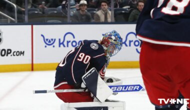 VIDEO ⟩ Merzļikins saņem reto iespēju "Blue Jackets" vārtos, taču nepabeidz spēli