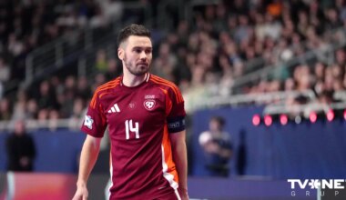 Latvijas izlases futzālists Miks Babris.