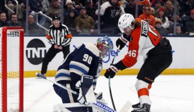 Merzļikins atgriežas laukumā un sekmē "Blue Jackets" uzvaru