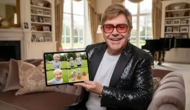 Eltons Džons publicē retus kadrus ar dēliem, atklājot viņu sejas