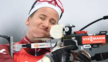 Latvijas biatlonistēm ļoti pieticīga šaušana Pasaules kausa stafetē; paliek pēdējās un bez ceturtā posma