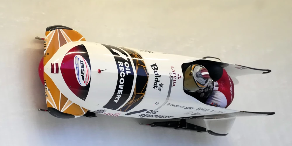 Grantiņš ar Kaufmani bobsleja divnieku sacensībās izcīna sesto vietu Eiropas kausa posmā, visu pjedestālu ieņem vācieši - Jauns.lv