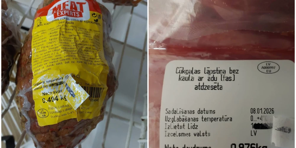 Rīgā veikala plauktos atrasta gaļa ar beigušos termiņu - PVD sāk administratīvo procesu - Jauns.lv