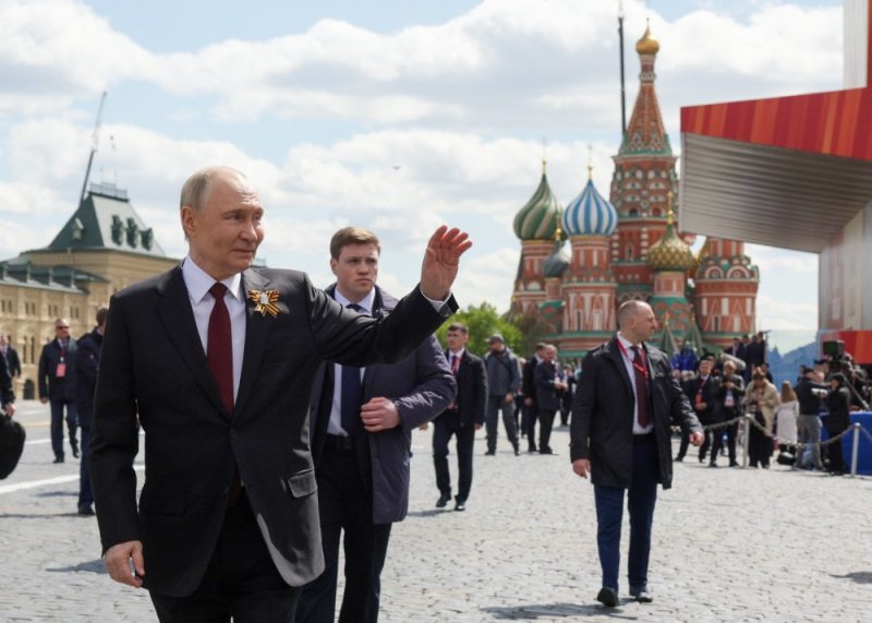 
Krievijas prezidents Vladimirs Putins Uzvaras dienas parādē Maskavā, Krievijā, 09.05.2025. Ilustratīvs attēls.
