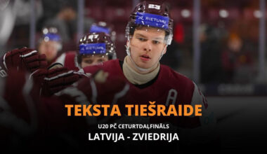 Teksta tiešraide: Latvija - Zviedrija 3:6 (spēle noslēgusies) – Hokejs – Sportacentrs.com