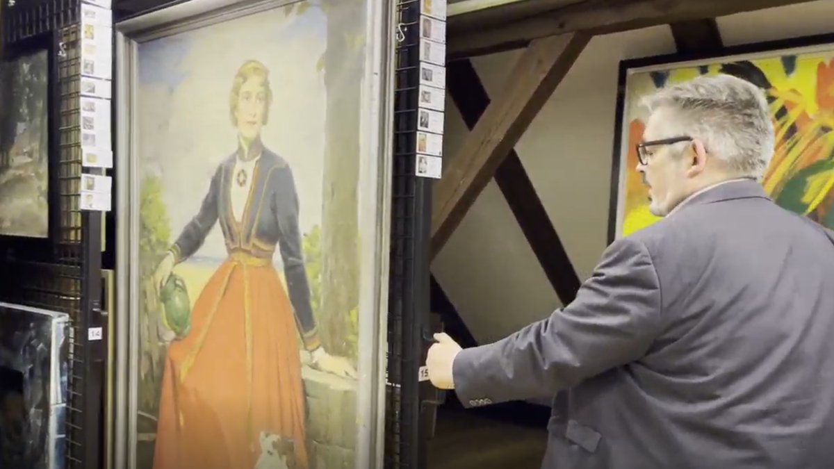 Plašākai publikai izrādīs Vācijā atrasto Tillberga gleznu "Latviešu meitene"