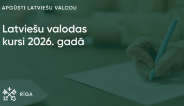 Latviešu valodas bezmaksas kursu grupas pirmajam pusgadam Rīgā nokomplektētas