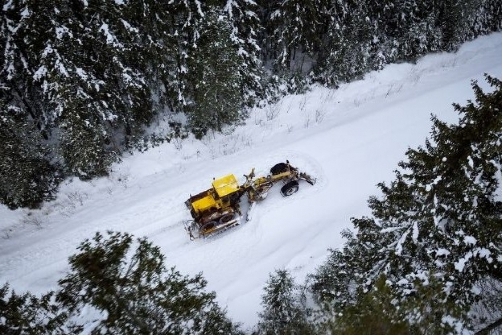 Visā Latvijā notiek meža autoceļu tīrīšana no sniega