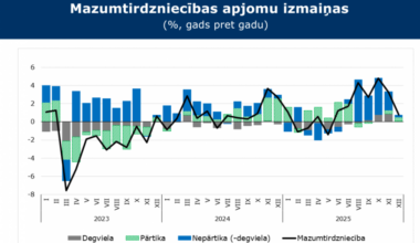 FM: mazumtirdzniecībā 2025. gada otrais pusgads nodrošinājis gada kopējo izaugsmi 1,4% apmērā