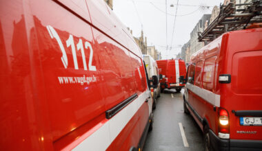 Maksima Busela dživoklī izcēlies ugunsgrēks