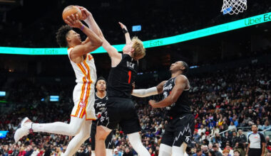 Porziņģis tiek atpūtināts, "Hawks" iemet tikai 11 punktus ceturtdaļā pret Toronto – Basketbols – Sportacentrs.com