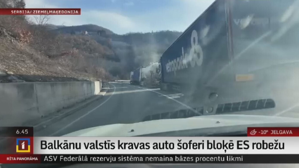 Balkānu valstīs kravas auto šoferi bloķē ES robežu / 29.01.2026 / Ieraksts / REplay.lv