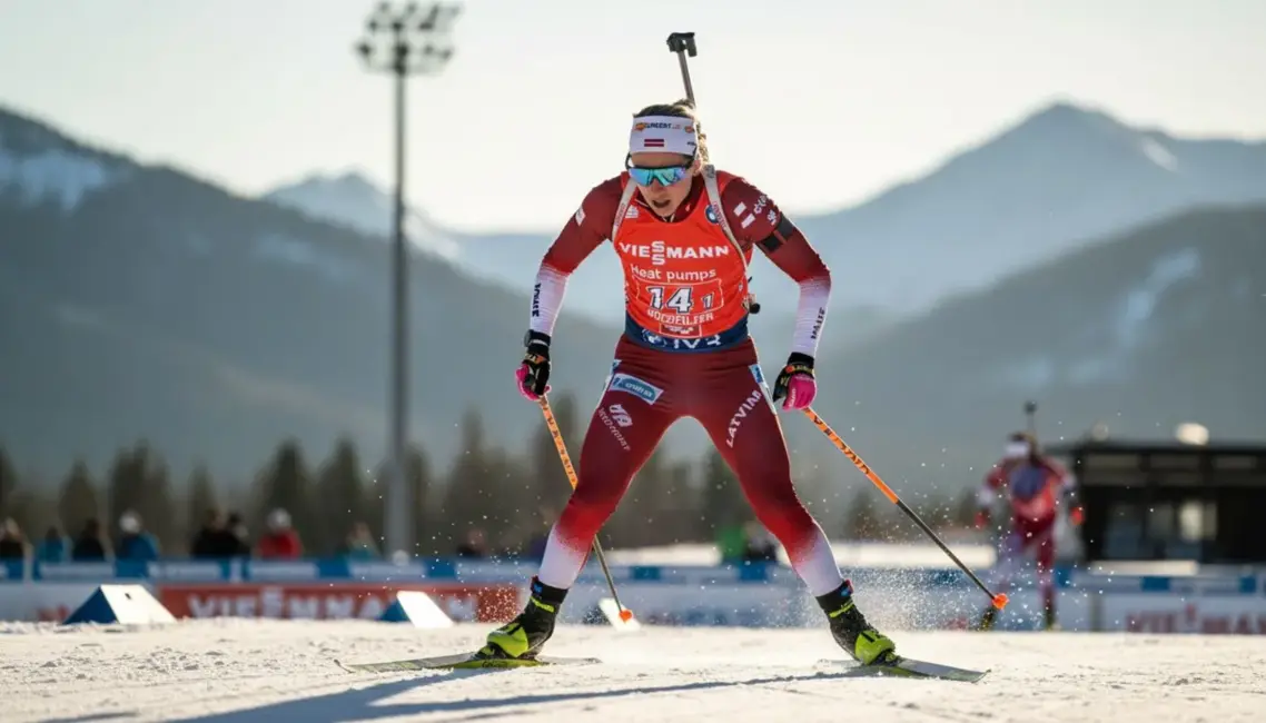 Baiba Bendika pakāpjas par 14 pozīcijām Pasaules kausa posmā Oberhofā, iedzīšanā izcīnot 36. vietu