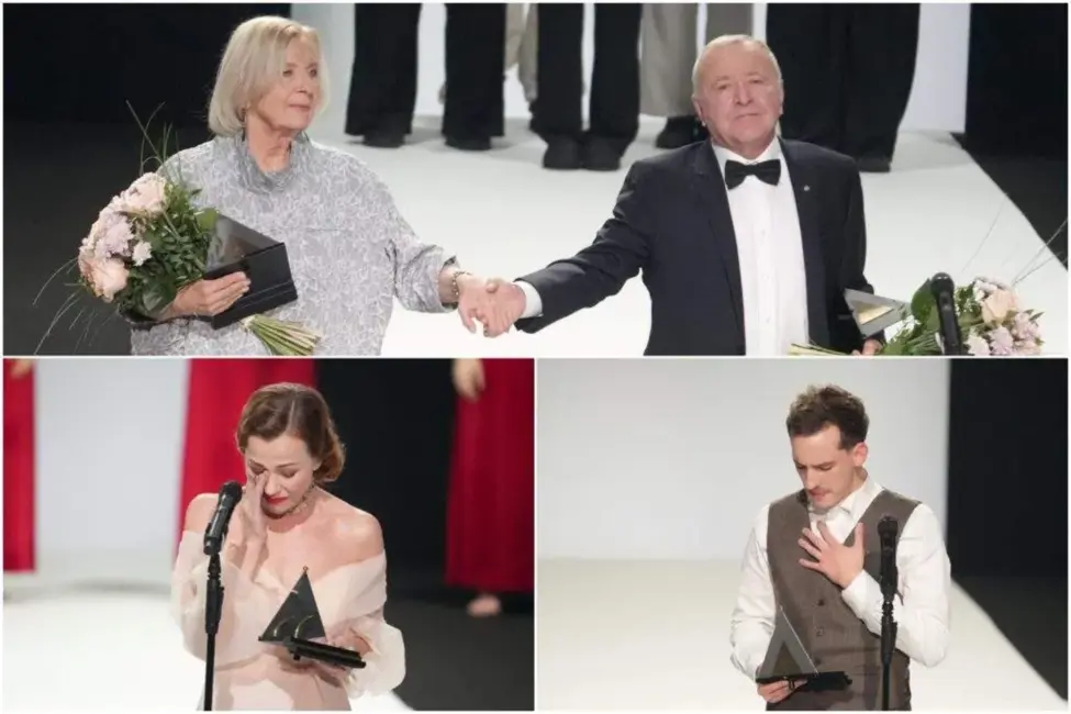 FOTO: "Spēlmaņu nakts" balvas sadalītas – par gada aktieriem atzīti Maija Doveika un Artis Jančevskis