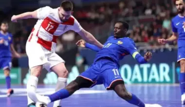 Francijas un Horvātijas telpu futbola izlases Rīgā Eiropas čempionāta ievadā spēlē neizšķirti 2:2