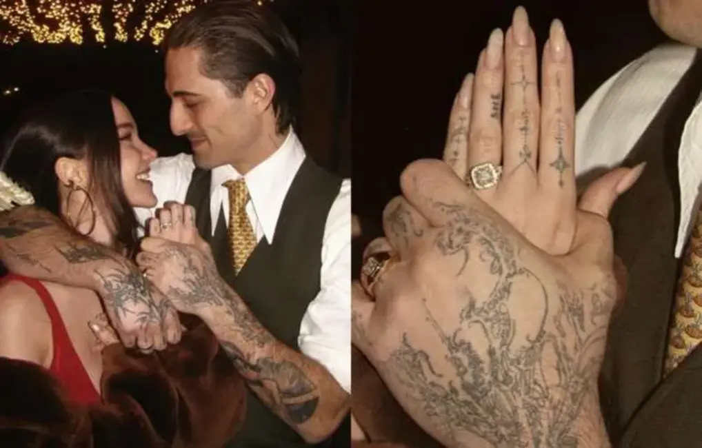 Grupa „Måneskin“ solists Damiano Deivids saderinājies ar aktrisi Dove Kamerone