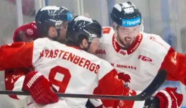 Latviešu hokejistu panākumi Čehijas Ekstralīgā: Krastenbergs gūst trīs punktus, Vītoliņš pievienojas uzvarētāju rindām