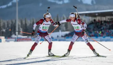 Latvijas biatlonistes Oberhofā stafetē ierindojas 15. vietā
