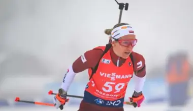 Latvijas biatlonistes Pasaules kausa stafetē Oberhofā izcīna 15. vietu