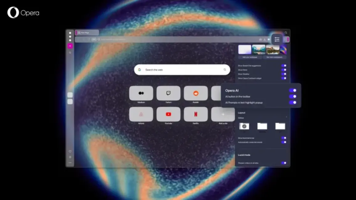 Opera One R3: jauns pārlūks ar krāsainiem cilņu «salām», dinamiskām tēmām un MI
