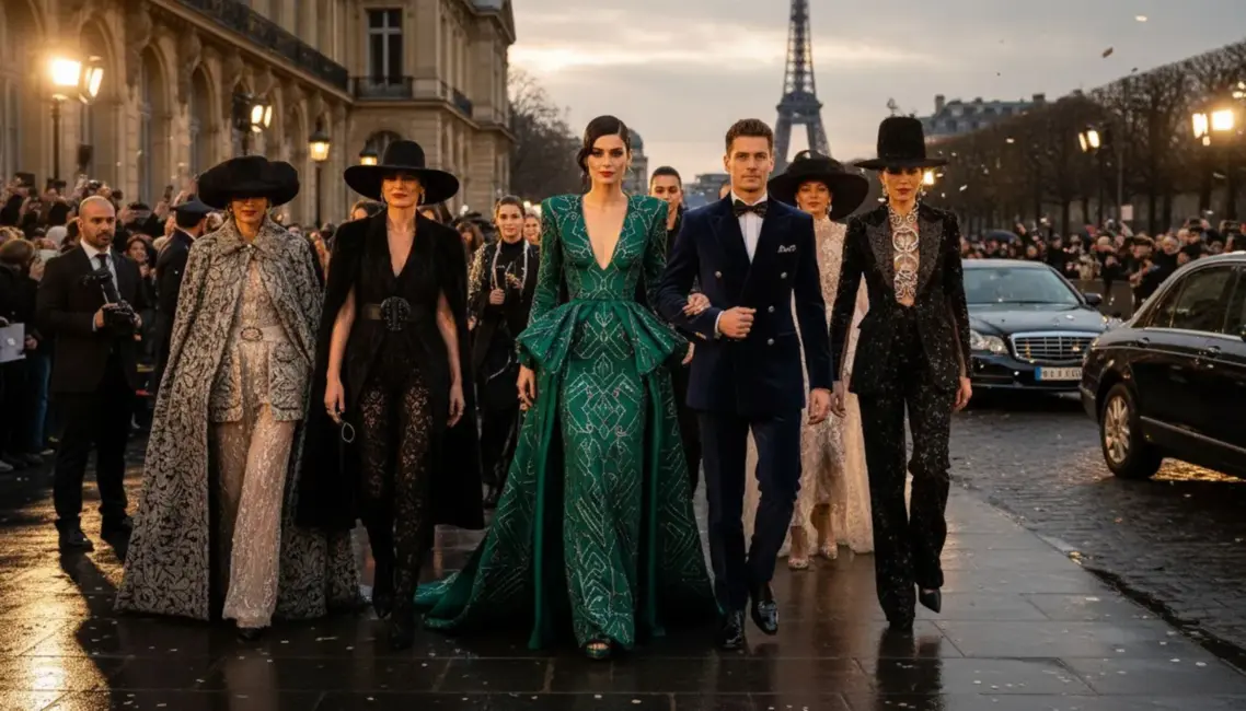 Parīzes Augstās modes nedēļā zvaigznes žilbina ar ekstravagantiem tērpiem