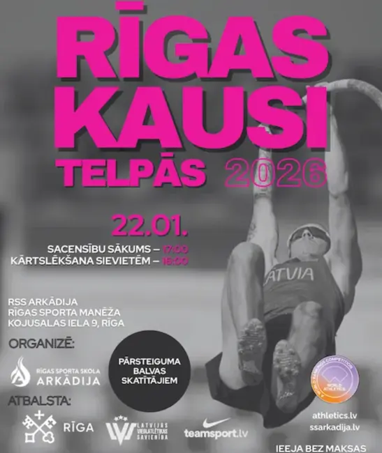 Rīgā norisinās nozīmīgākās Latvijas ziemas vieglatlētikas sacensības, pulcējot rekordistus un ārvalstu sportistus