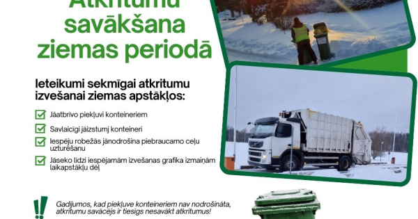 Atkritumu apsaimniekošana ziemas apstākļos | Jekabpils novada pašvaldība