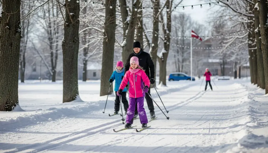 Sniegs klāj Latviju: piecas bezmaksas distanču slēpošanas trases sniegotām izpriecām