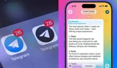 Telegram atjaunināts: “šķidrā stikla” dizains iOS stilā un kopsavilkumi no MI
