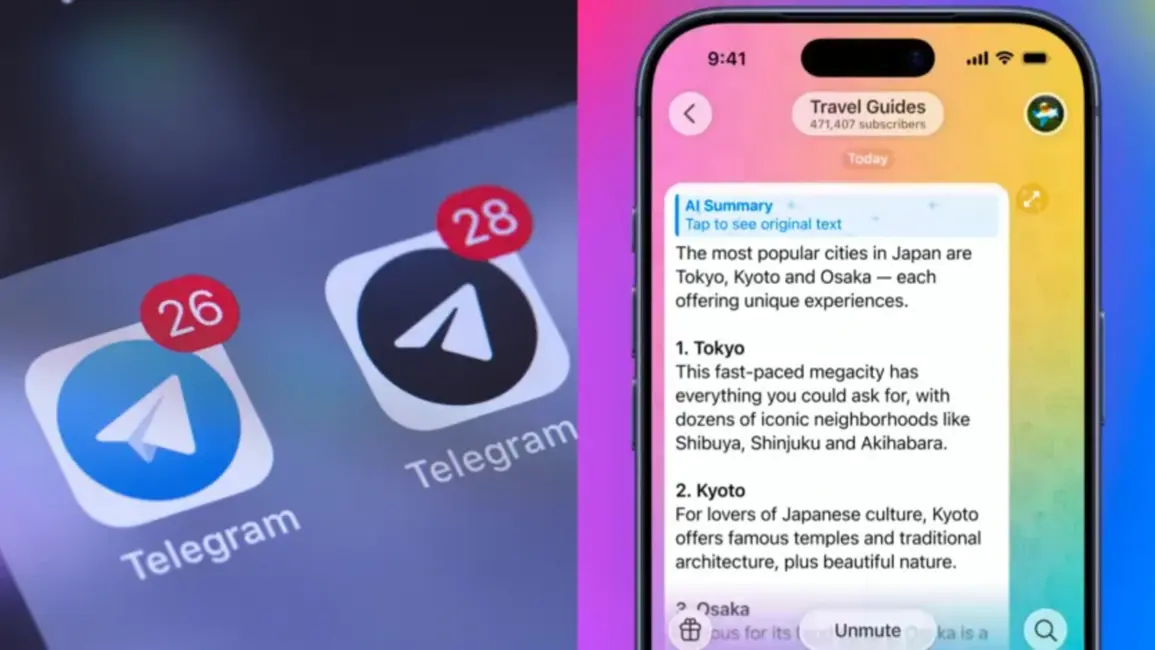 Telegram atjaunināts: “šķidrā stikla” dizains iOS stilā un kopsavilkumi no MI