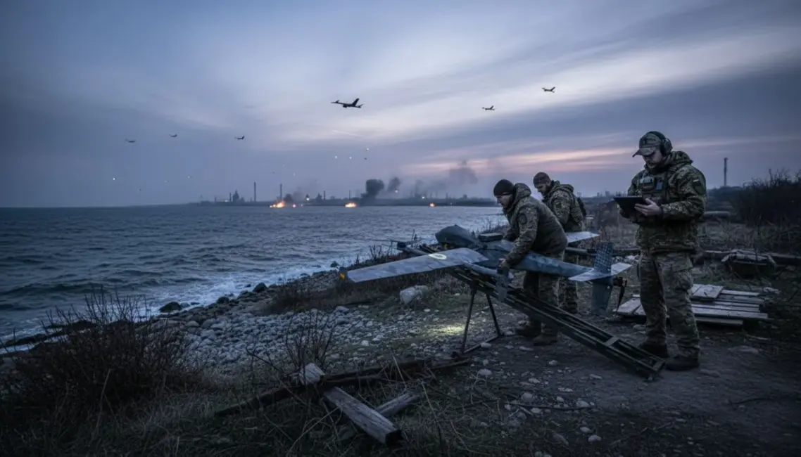Ukrainas droni uzbrukuši Krievijas pilsētai Tuapse, Krievija pretuzbrukumā raidījusi 127 "Šahed" dronus