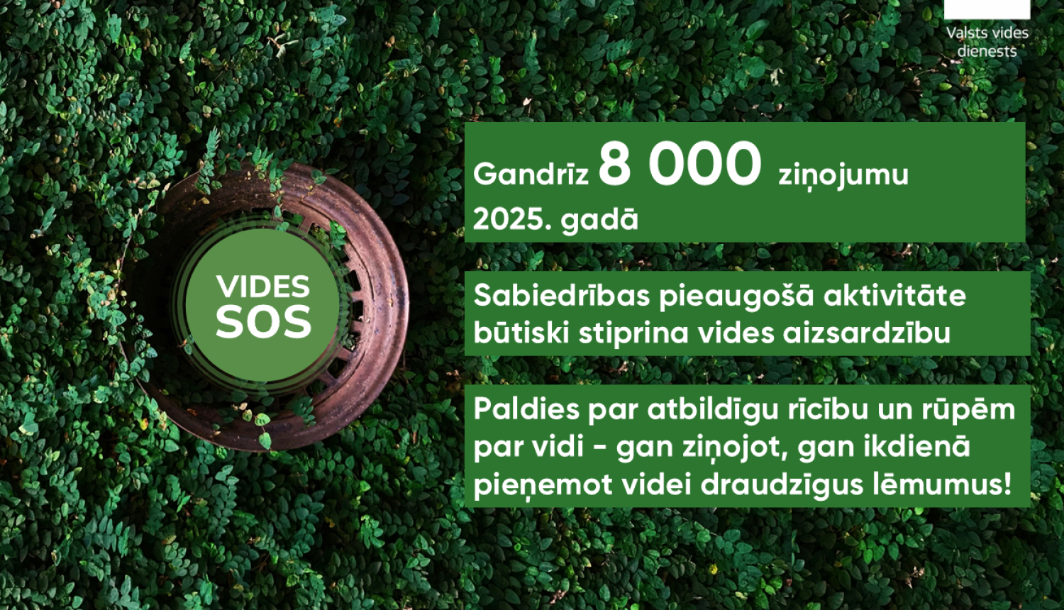 VVD pērn saņēmis vairāk nekā 7800 ziņojumus par iespējamiem vides pārkāpumiem