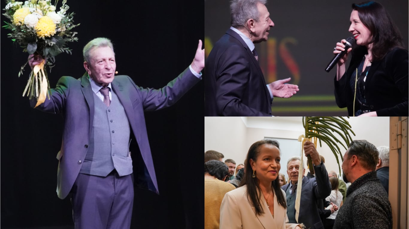 Aktieris Jānis Skanis ar vērienu nosvin 75. jubileju. Tik daudz slavenu viesu! — Santa