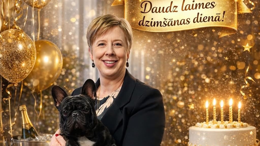 Pētersone-Godmane svin 50. jubileju un parāda, kādu asprātīgu dāvanu saņēmusi — Santa