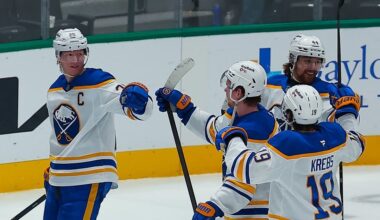 Kaut kas sen neredzēts - "Sabres" svin desmito uzvaru pēc kārtas un izstumj čempioni no "play-off" zonas