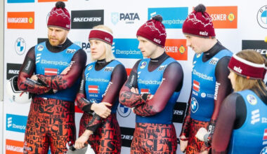 Latvijas kamaniņu braucēji Vinterbergas stafetē piekāpjas visām vadošajām komandām – Ziemas sports – Sportacentrs.com