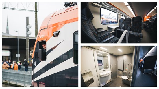 Foto: Igauņi priecājas par jaunajiem elektrovilcieniem Foto: Igauņi priecājas par jaunajiem elektrovilcieniem