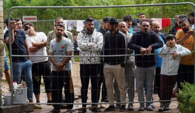 Migranti Lietuvas pagaidu uzturē&scaron;anās punktā