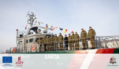 Liepājā iesvētīja Valsts robežsardzes kuģa “BĀRTA” karogu un noslēdza projektu “Patruļkuģa iegāde Valsts robežsardzes vajadzībām”