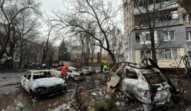 Krievijas armijas dronu uzlidojuma radītie postījumi Dnipro