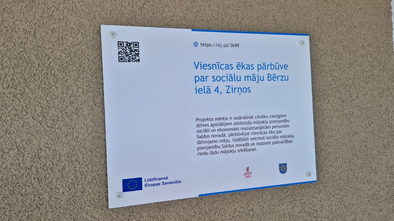 Sociālā māja Saldus novadā