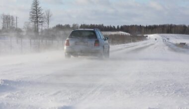 Sniega sanesumi uz &scaron;osejas