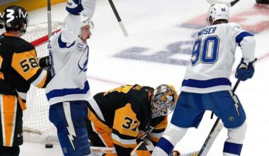 VIDEO: Girgensons asistē, Šilovs nopelna trešās zvaigznes titulu, "Lightning" bullīšos uzvar "Penguins" - tv3.lv