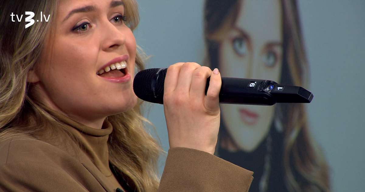 Dziedātāja Agnesse prezentē savu pieteikumu “Eirovīzijai”