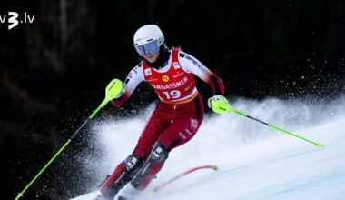 Ģērmane Austrijā Pasaules kausa sacensībās nefinišē slaloma pirmajā braucienā