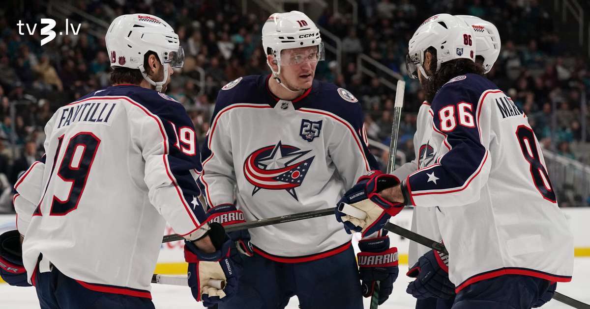 “Blue Jackets” ar Grīvzu izcīna uzvaru un “Penguins” ar Skineru vārtos piedzīvo zaudējumu NHL spēlēs - tv3.lv
