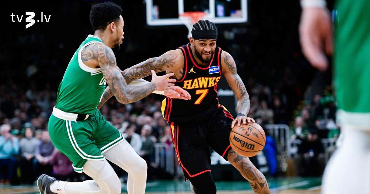 VIDEO: Ugunīga pirmā ceturtdaļa ļauj "Hawks" izbraukumā uzvarēt Bostonas "Celtics" - tv3.lv