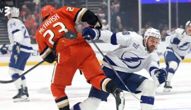 VIDEO: Girgensona "Lightning" gadu noslēdz ar uzvaru pār Anaheimas "Ducks" - tv3.lv