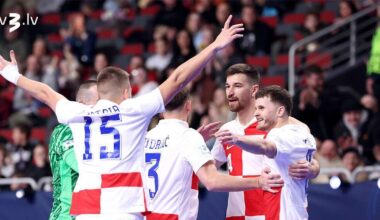 Eiropas čempionāta telpu futbolā atklāšanas mačā Francija spēlē neizšķirti ar Horvātiju